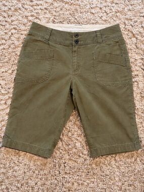 Columbia Women Olive Hiking Shorts Size 2 Utility Outdoor Gorpcore